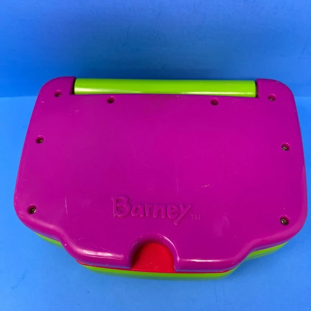 Barney Learning Laptop OS Multi Color Interactive Preschool Toy With 4 Cards